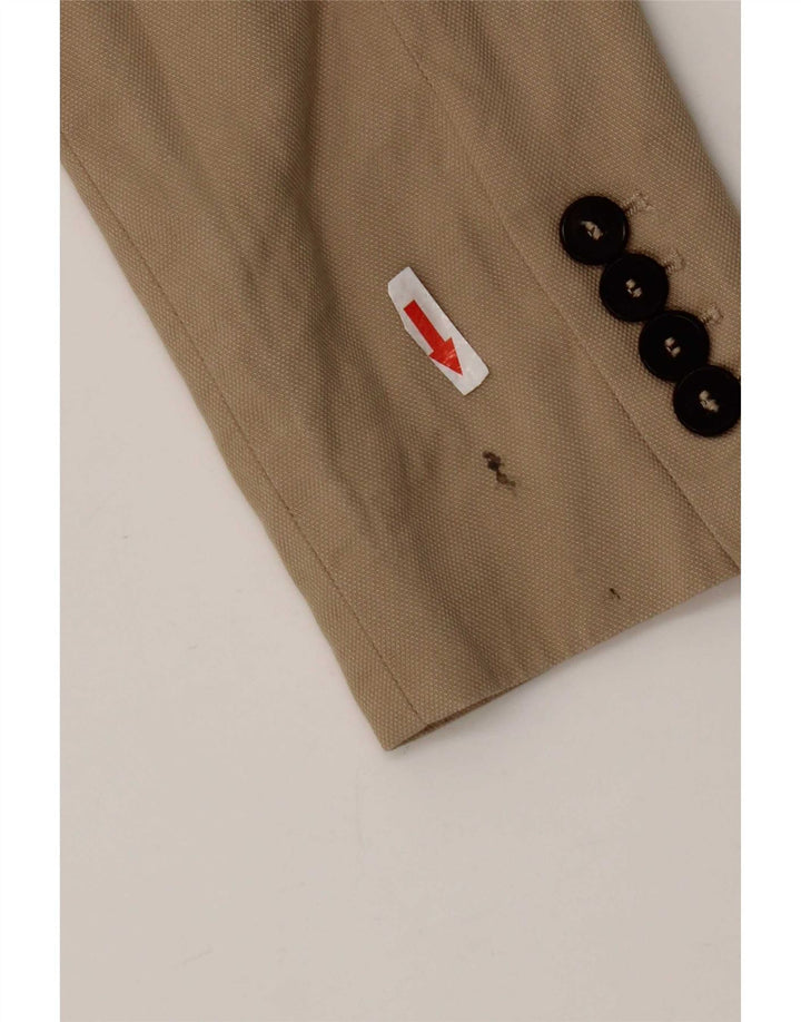 Giacca blazer a 1 bottone da donna Zara UK 6 XS Beige Lyocell