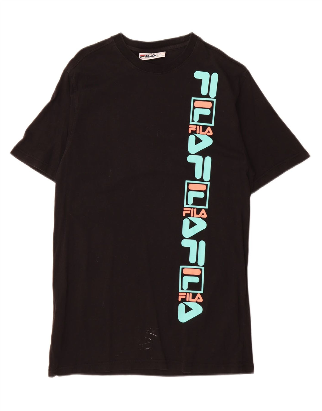 FILA Mens Graphic T-Shirt Top Medium Black Cotton Vintage Fila and Second-Hand Fila from Messina Hembry 