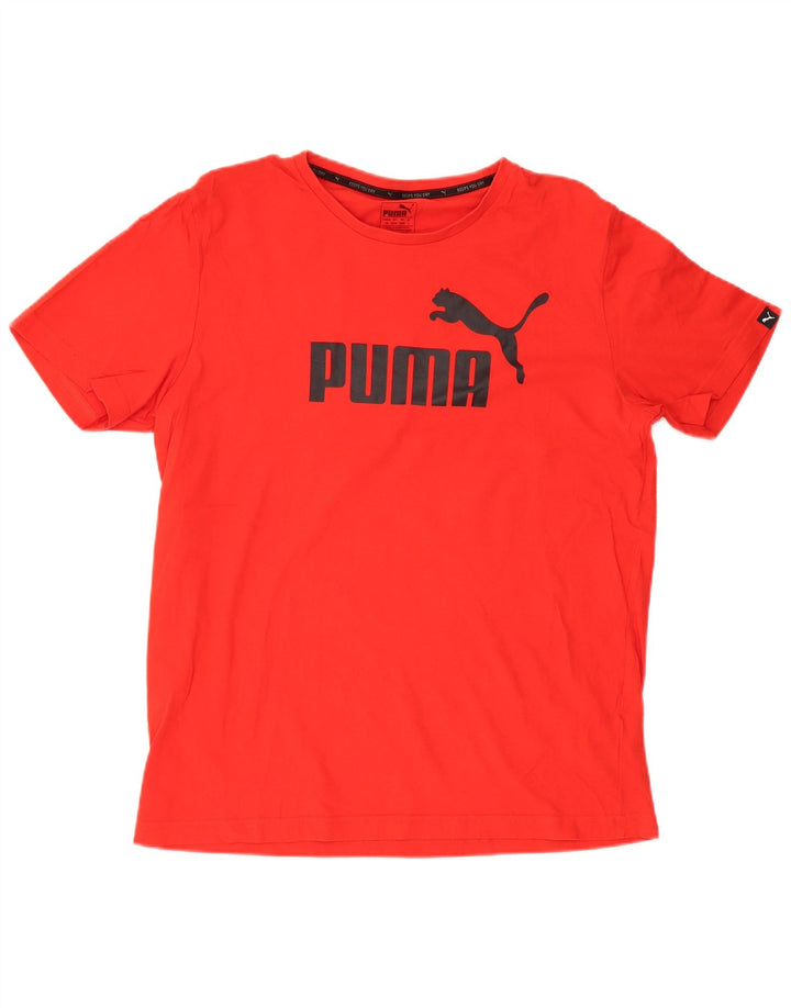 Puma Mens Graphic T-Shirt Top Large Red Cotton