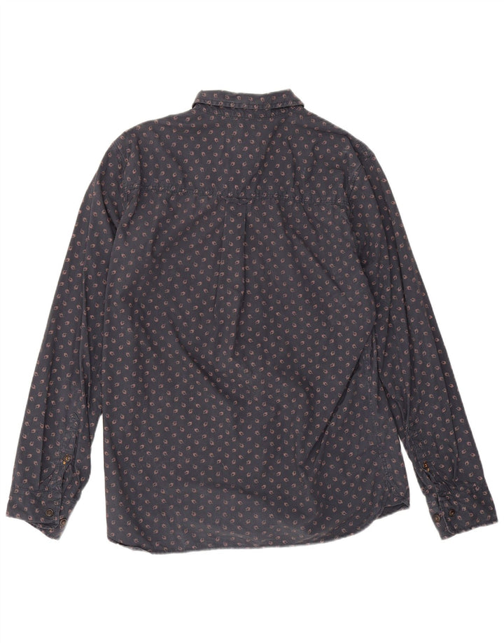 Fat Face Mens Shirt Medium Navy Blue Floral Cotton