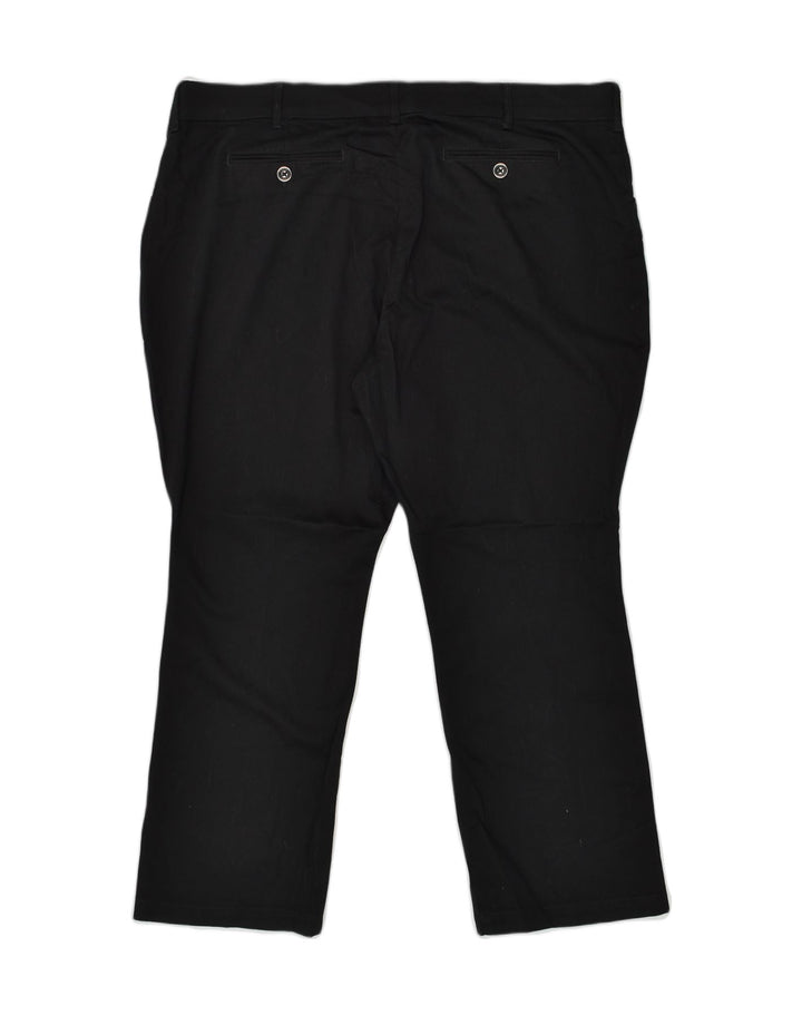 LEE Womens Mid Rise Straight Regular Fit Casual Trousers W44 L28 Black | Vintage Lee | Thrift | Second-Hand Lee | Used Clothing | Messina Hembry 
