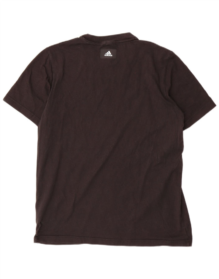 Adidas Mens Graphic T-Shirt Top Medium Black Cotton