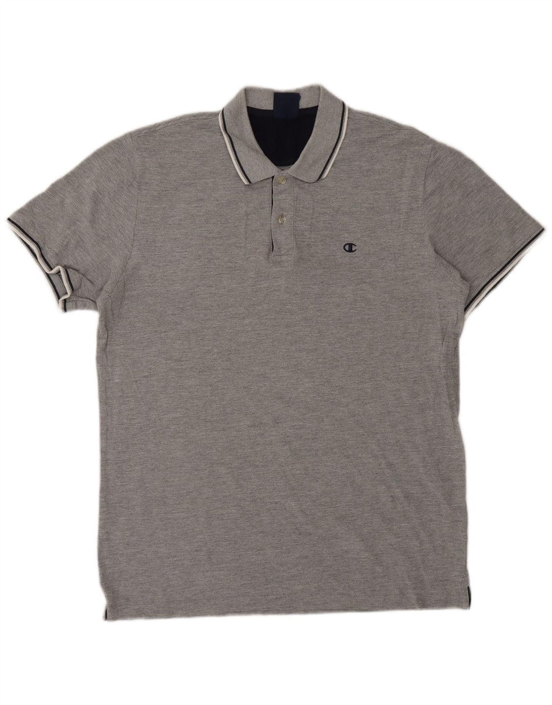Champion Mens Polo Shirt XL Grey Cotton
