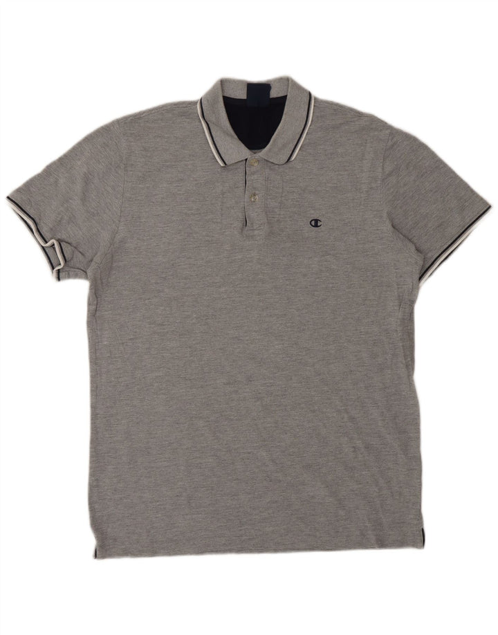 Champion Mens Polo Shirt XL Grey Cotton