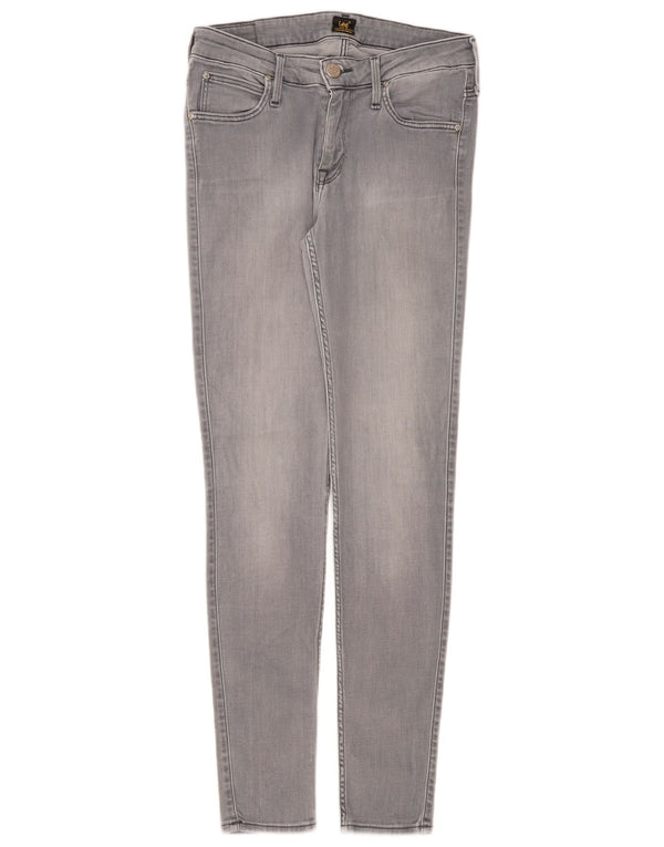 Lee Damen-Scarlett-Röhrenjeans, Größe 28, B28, L31, graue Baumwolle