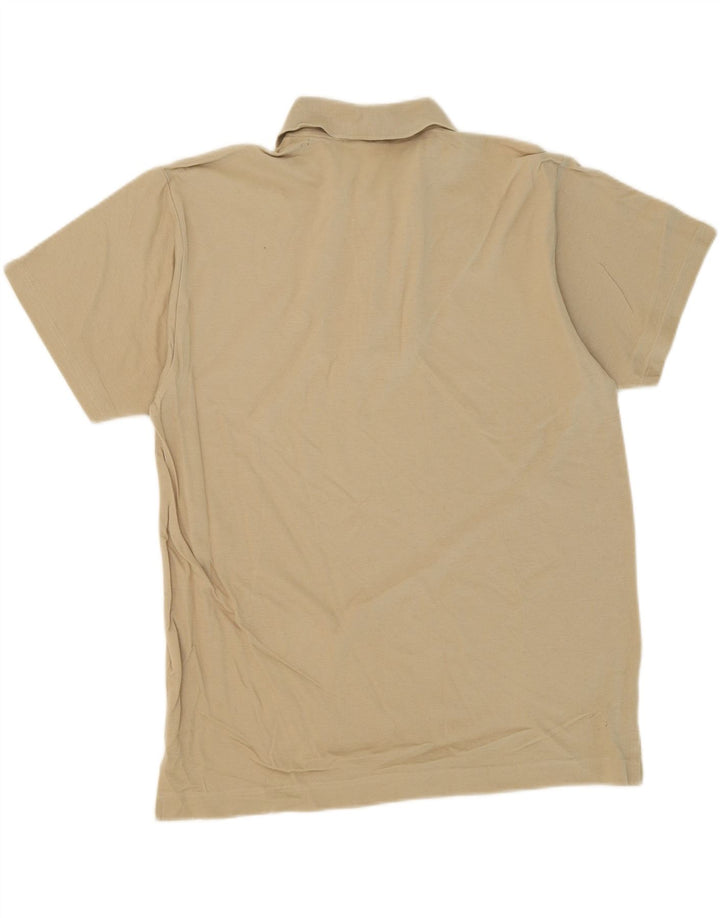 SERGIO TACCHINI Mens Polo Shirt IT 50 Medium Beige Cotton Vintage Sergio Tacchini and Second-Hand Sergio Tacchini from Messina Hembry 