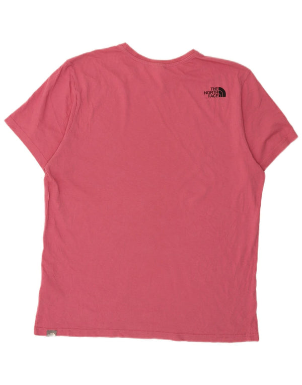 The North Face Mens T-Shirt Top Large Pink Cotton