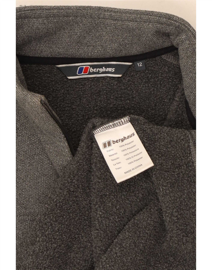 Berghaus Sweatshirt med lynlås til kvinder UK 12 Medium Grå Polyester