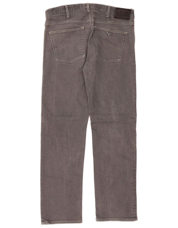 Женские прямые джинсы Armani Regular W34 L32, серый хлопок