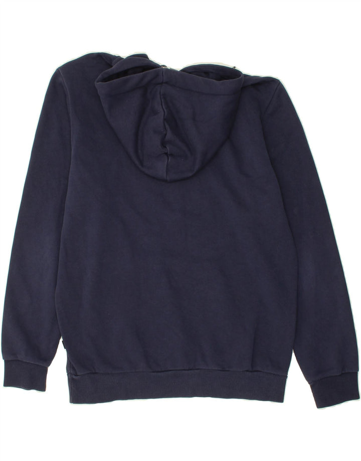 PUMA Mens Graphic Hoodie Jumper Small Navy Blue Vintage Puma and Second-Hand Puma from Messina Hembry 