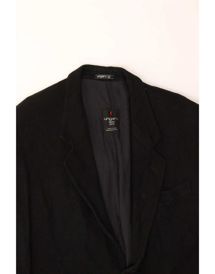 UNGARO Mens 2 Button Blazer Jacket IT 52 XL Black Vintage Ungaro and Second-Hand Ungaro from Messina Hembry 