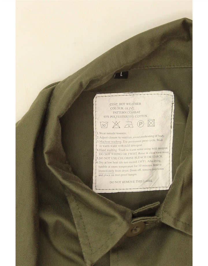 veste utilitaire homme vintage UK 40 Grand Polyester Kaki