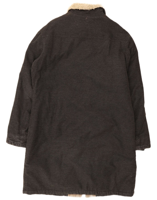 Sobretudo masculino Sherpa Meltin' Pot UK 42 XL algodão cinza