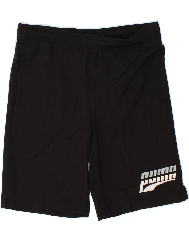 PUMA Boys Graphic Sport Shorts 11-12 Years  Black Polyester Vintage Puma and Second-Hand Puma from Messina Hembry 