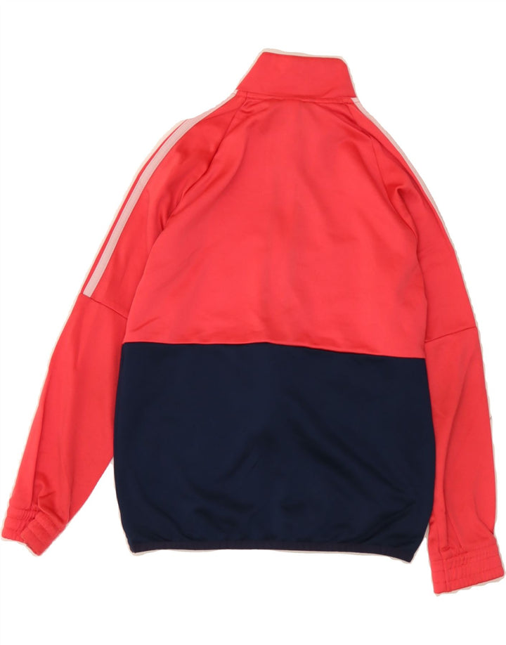 ADIDAS Boys Tracksuit Top Jacket 9-10 Years Pink Colourblock Polyester Vintage Adidas and Second-Hand Adidas from Messina Hembry 