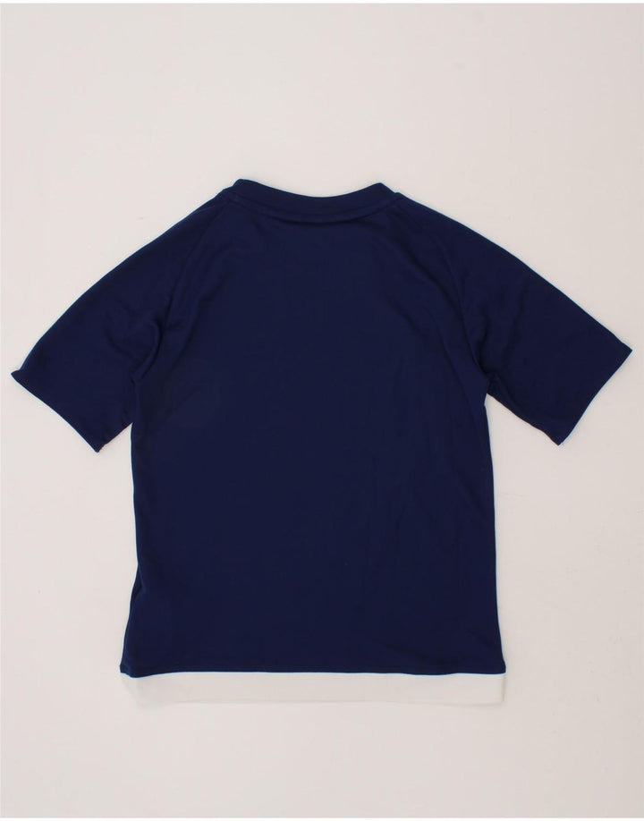 ADIDAS Boys Climalite T-Shirt Top 7-8 Years Navy Blue Polyester Vintage Adidas and Second-Hand Adidas from Messina Hembry 