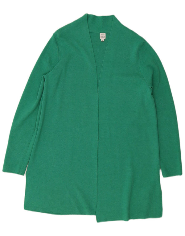 John Lewis Womens Longline Open Cardigan Sweater UK 12 Medium Green