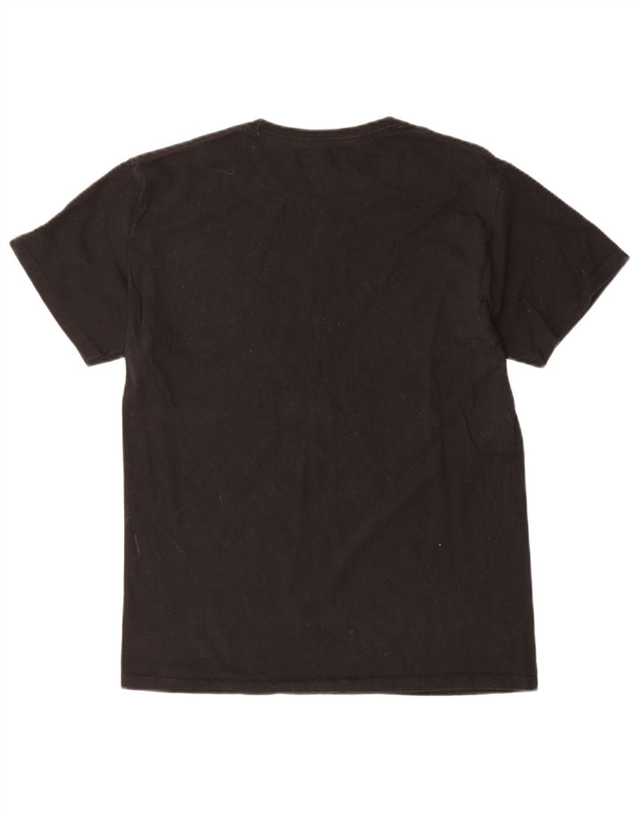 CHAMPION Mens Graphic T-Shirt Top Medium Black Cotton
