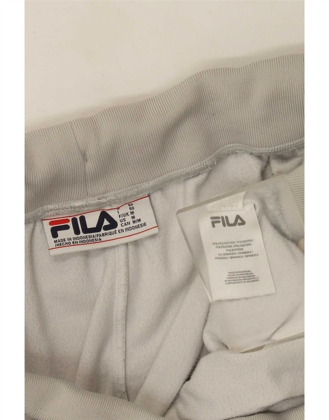 Fila Mens Velour Tracksuit Calças Joggers Cinza Médio Poliéster Flecked