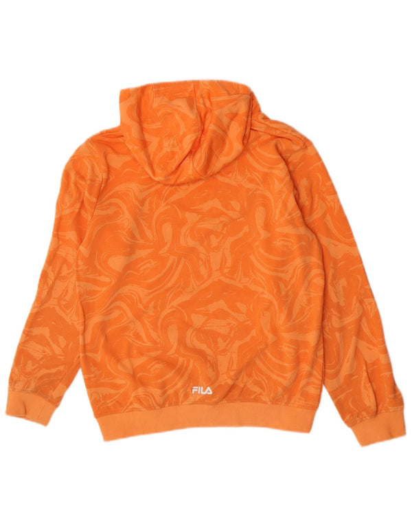 Fila Boys Hoodie Jumper 11-12 Years Orange Tie Dye Cotton