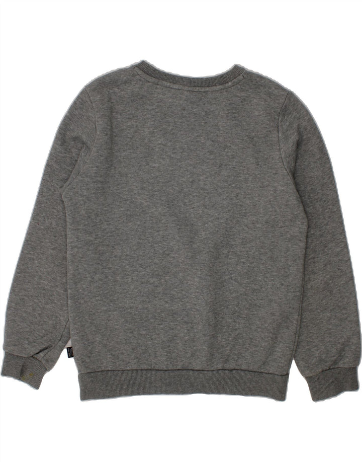 PUMA Girls Graphic Sweatshirt Jumper 9-10 Years Grey Cotton Vintage Puma and Second-Hand Puma from Messina Hembry 