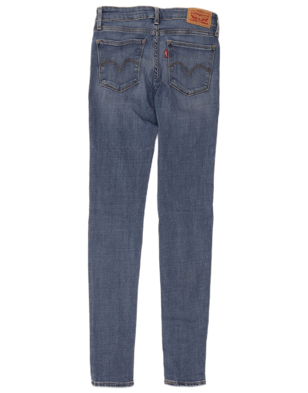 Levi's Womens 711 Skinny Jeans W24 L32 Blue Cotton