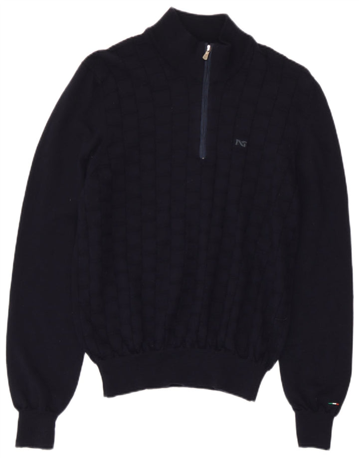 Mens Zip Neck Jumper Sweater IT 48 Medium