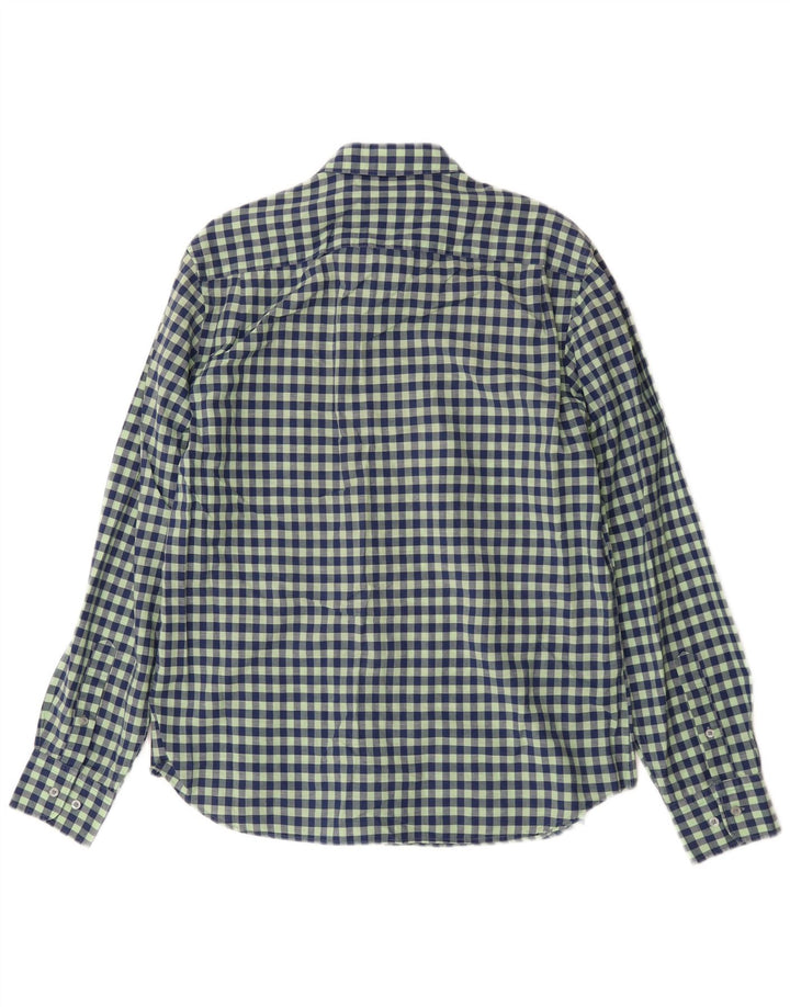 Camisa Massimo Dutti Hombre Large Vichy Verde