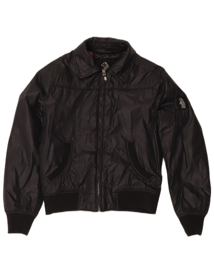 Refrigue Womens Bomber Jacket UK 14 Medium Black Nylon