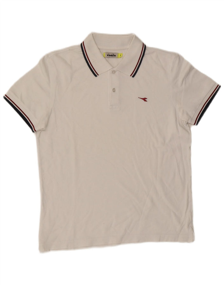 Męska koszulka polo Diadora, mała, biała
