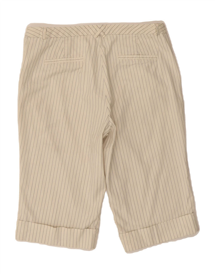 DOCKERS Womens Bermuda Shorts W32 Large  White Pinstripe Vintage Dockers and Second-Hand Dockers from Messina Hembry 