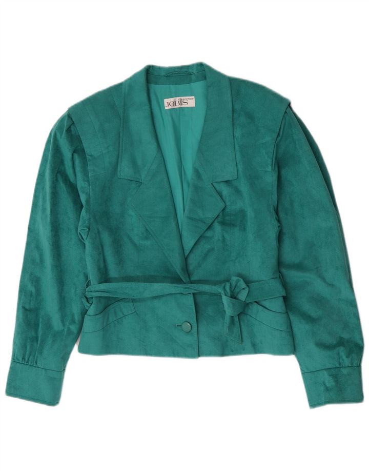 Jobis Womens 2 Button Blazer Jacket UK 10 Small Green Polyester