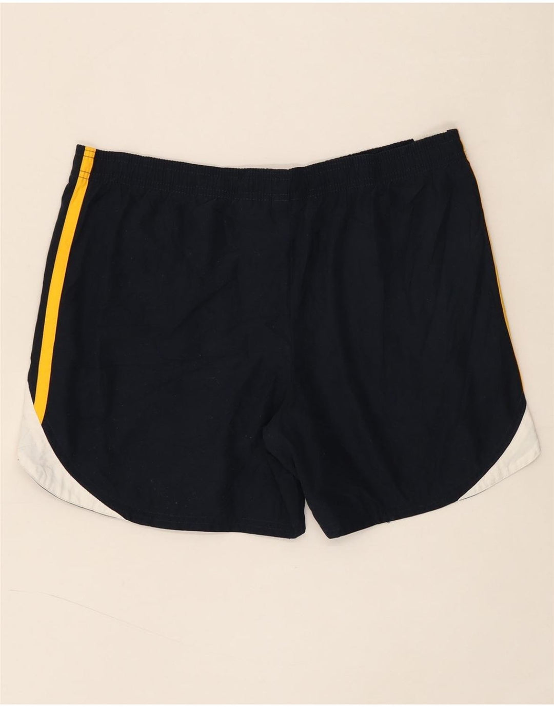 NIKE Womens Sport Shorts US 4/6 Small  Navy Blue Colourblock Polyester Vintage Nike and Second-Hand Nike from Messina Hembry 