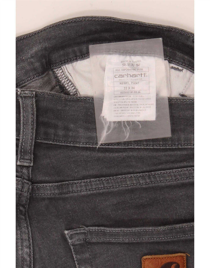 Carhartt Damen Slim Jeans W32 L34 Graue Baumwolle