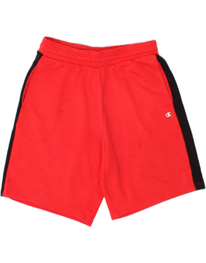 CHAMPION Mens Sport Shorts Medium Red Colourblock Cotton Vintage Champion and Second-Hand Champion from Messina Hembry 
