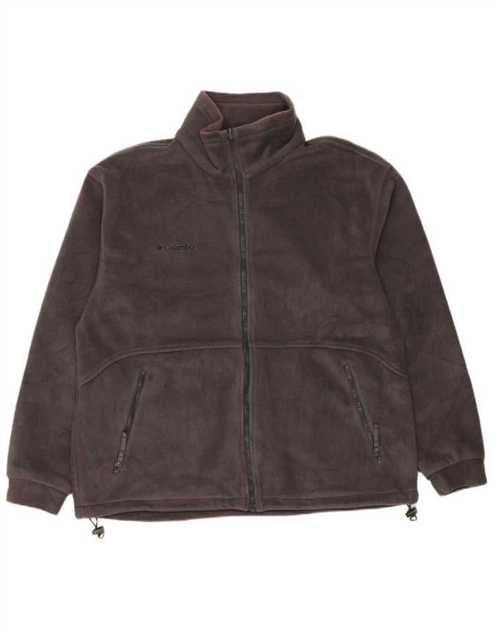 COLUMBIA Mens Fleece Jacket UK 40 Large Grey Polyester