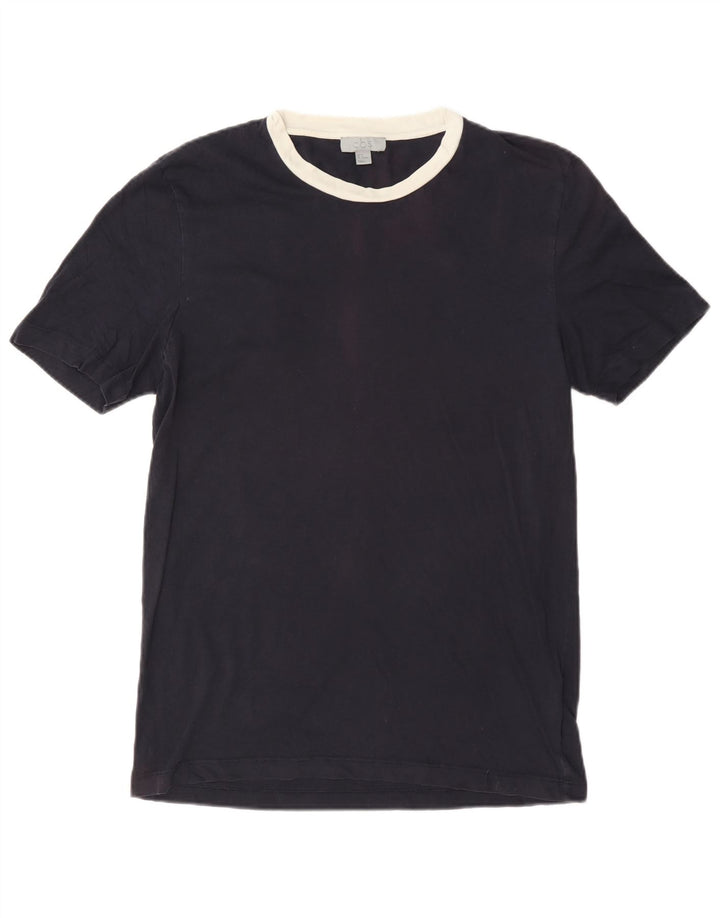 Cos Herre T-Shirt Top Medium Marineblå Bomuld