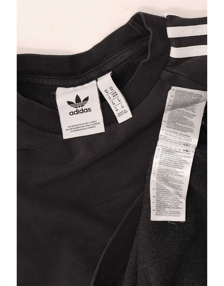 Adidas Mens Sweatshirt Jumper Medium Black Cotton