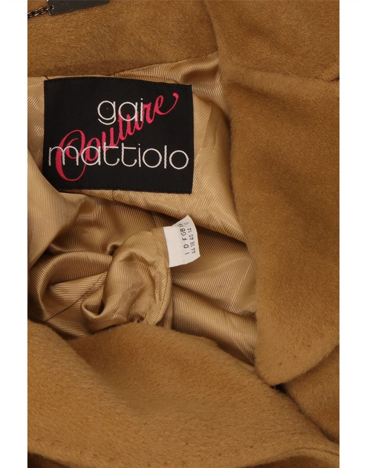 Gai Mattiolo Womens Overcoat UK 14 Medium  Beige