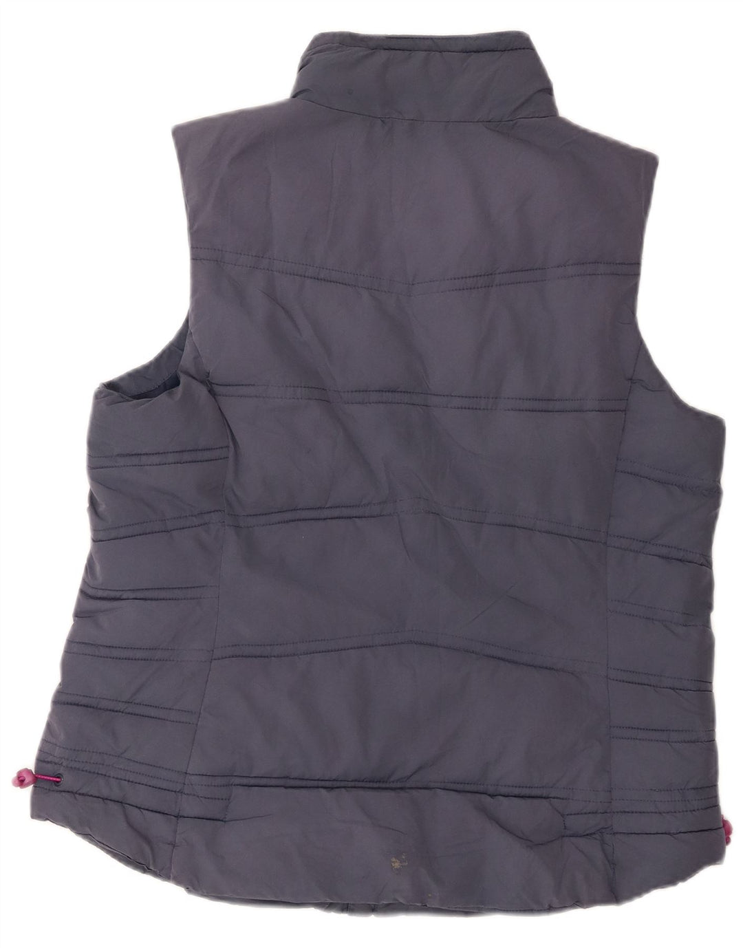 Weird Fish Womens Padded Gilet UK 14 Large Navy Blue Polyester