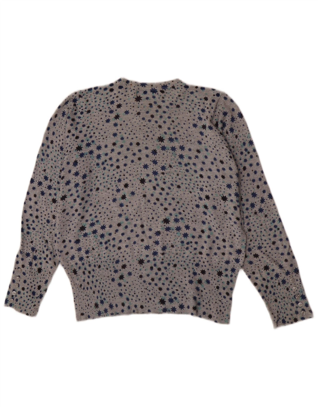Marks & Spencer Womens Crew Neck Jumper Sweater UK 12 Medium Grey