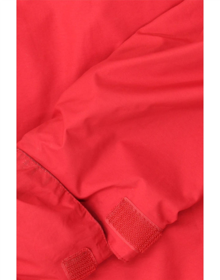 SALEWA Mens Hooded Windbreaker Jacket EU 50 Large Red Polyamide