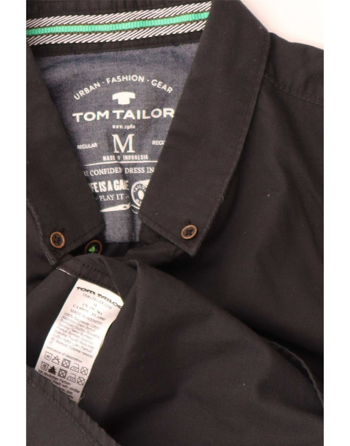 Tom Tailor Herre Regular Fit-skjorte Medium Sort Bomuld