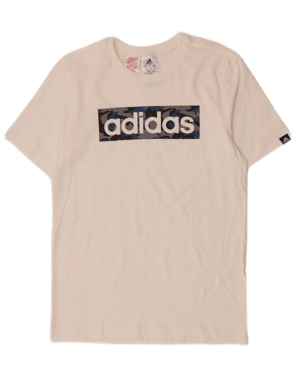 T-shirt grafica Adidas da bambino 13-14 anni in cotone bianco