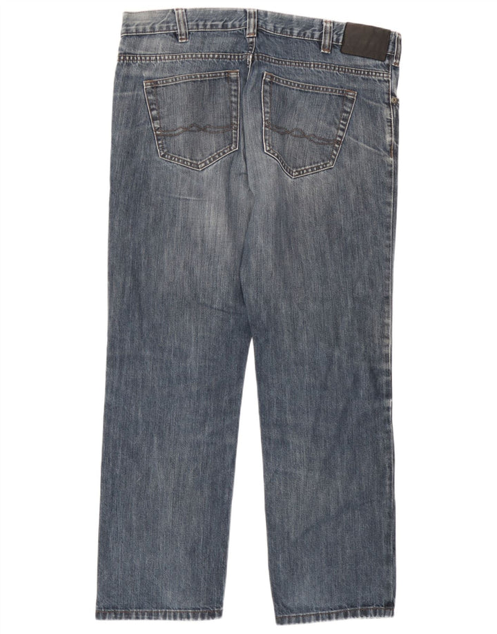C&A Mens Straight Jeans W37 L30 Blue Cotton