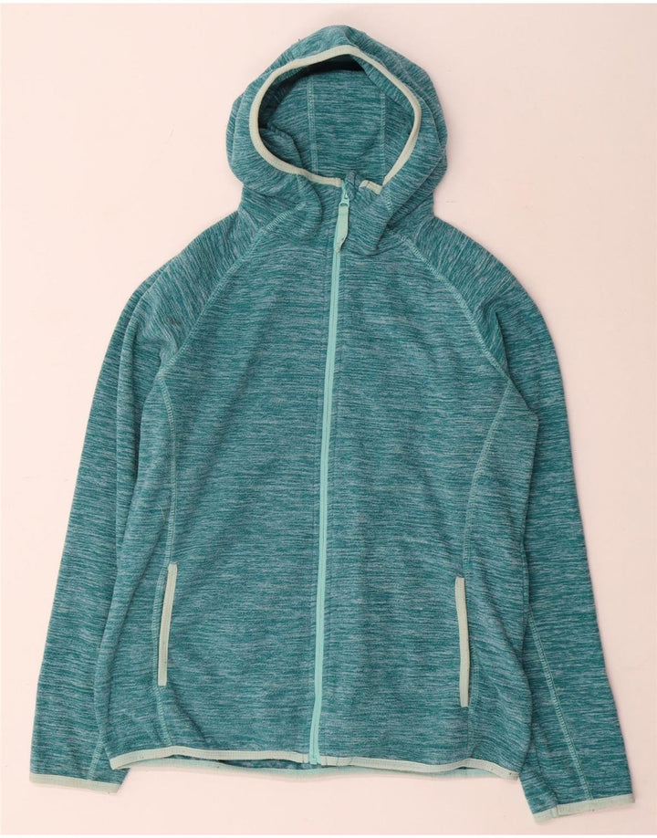 Mountain Warehouse Womens Fleece Jacket UK 12 Medium Turquoise Flecked