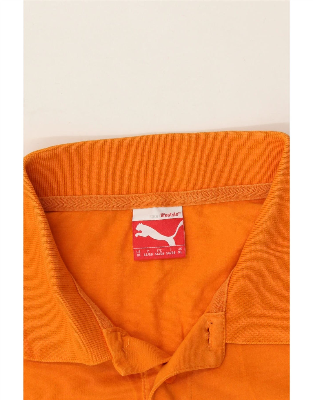 PUMA Mens Polo Shirt XL Orange Cotton Vintage Puma and Second-Hand Puma from Messina Hembry 