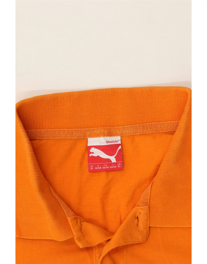 PUMA Mens Polo Shirt XL Orange Cotton Vintage Puma and Second-Hand Puma from Messina Hembry 