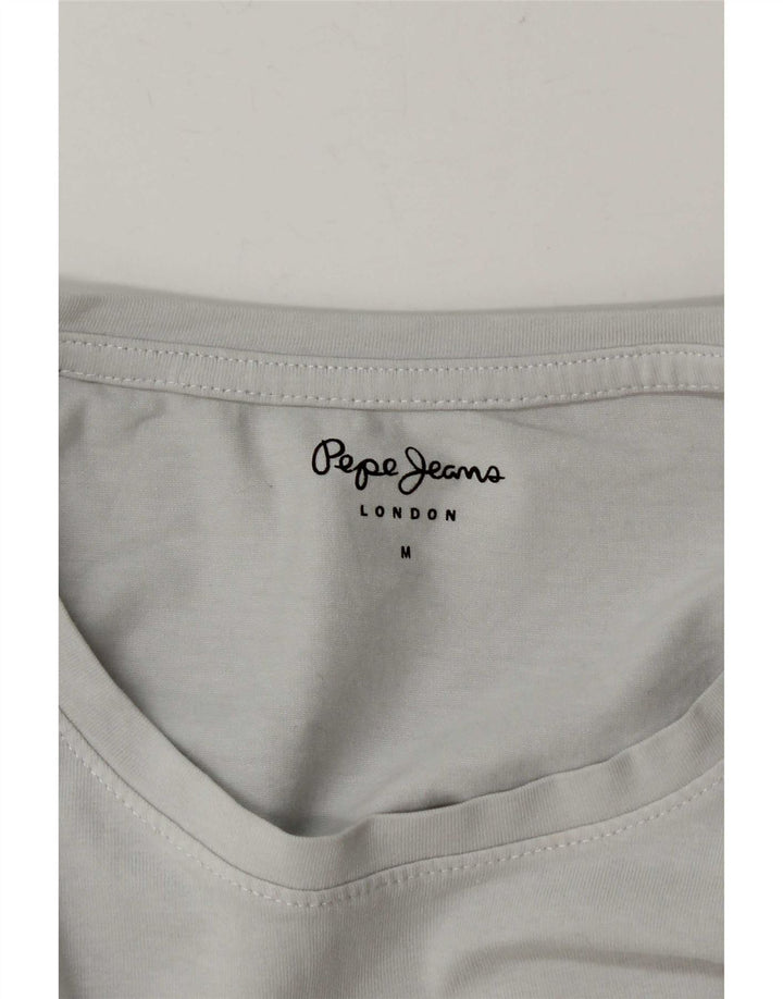 PEPE Jeans Kvinders Grafisk Top Langærmet UK 14 Medium Grey