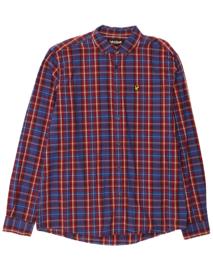 Lyle & Scott Chemise Homme XL Bleu Carreaux Coton